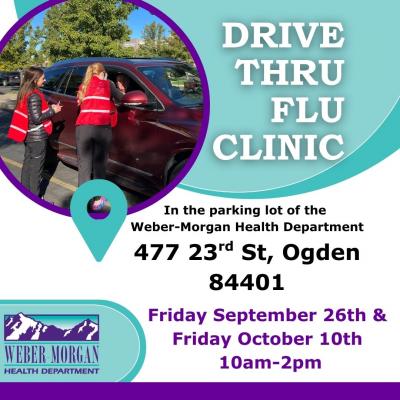 Drive Thru Flu Clinic at Weber-Morgan Health Department